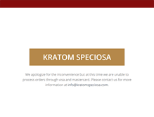 Tablet Screenshot of kratomspeciosa.com